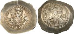 Byzantine Byzantine EL Histamenon Nomisma - Nicephorus III Botaniates (1078-1081 AD) 4.36 g. 31mm. AU/AU Constantinople. Half-length bust of Christ Pantokrator facing; IC-XC across fields / ⧾ NIKHΦP Δ