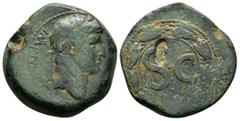 Roman Provincial Coins SYRIA. Seleucis and Pieria. Antioch. Otho (69).Ae. Obv : IMP M OTHO CAES AVG. Laureate head right. Rev : Large S•C within wreath. RPC I online 4318. Condition: Very fine. Weight