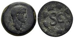 Roman Provencial Coins SYRIA. Seleucis and Pieria. Antioch. Otho (69).Ae. Obv : IMP M OTHO CAES AVG. Laureate head right. Rev : Large S•C within wreath. Condition : Good very fine. Weight : 8.1 gr Dia