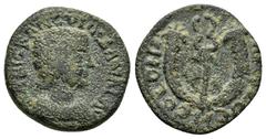 Roman Provincial Coins PISIDIA. Antioch. Tranquillina (Augusta, 241-244). Ae. Obv : SABI TRANCVLLIANAE AV. Draped bust right. Rev : ANTIOCH COLONS / S - R. Caduceus between crossed cornucopiae. Condit