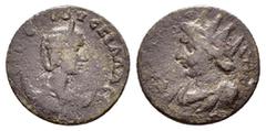 Roman Provincial Coins PISIDIA. Sagalassus. Herennia Etruscilla.(Augusta, 249-251).Ae. Obv : ƐΡƐ ƐΤΡΟΥϹΚΙΛΛΑ ϹΒ. Diademed and draped bust right, on crescent. Rev : ϹΑΓΑΛΑϹϹƐΩΝ. Draped bust of Helios, 