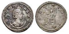 Roman Imperial Coins SALONINA.(Augusta, 254-268). Antioch.Antoninianus. Obv : SALONINA AVG. Diademed and draped bust of Salonina set to right on crescent. Rev : CERERI AVG. Ceres, veiled and wearing m