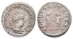 Roman Imperial Coins SALONINUS (Caesar, 258-260). Antioch.Antoninianus. Obv : P COR SAL VALERIANVS CAES. Radiate, draped and cuirassed bust right. Rev : DII NVTRITORES. Prince standing right, holding 