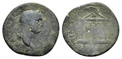 Roman Provincial Coins GALATIA.Ancyra. Nerva.(96-98). Ae. Obv : AYTOK NEPOVAΣ KAIΣAP ΣEBAΣTOΣ. Laureate head of Nerva right. Rev : ΕΠΙ Τ [ΠΟΜΠΩ ΒΑΣΣ]ΟΥ ΠΡΕΣΒΕΥ ΑΝΤΙΣΤΡ / (ΑΝ) - ΚΥ / ΡΑ - Σ. Hexastyle 