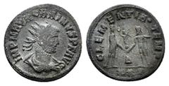 Roman Imperial Coins NUMERIAN (283-284). Cyzicus.Antoninianus. Obv : IMP C M AVR NVMERIANVS P F AVG. Radiate, draped and cuirassed bust right. Rev : CLEMENTIA • TEMP / Δ / XXI. Numerian standing right