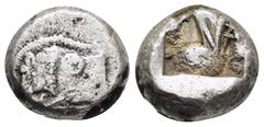 Greek Coins DYNASTS of LYCIA. Uncertain dynast. (Circa 520-460 BC).Stater. Obv : Forepart of boar left. Rev : Irregular incuse square. SNG von Aulock 8460. Condition : Good very fine. Weight : 9.63 gr