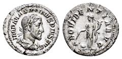 Roman Imperial Coins MAXIMINUS THRAX (235-238).Rome. Denarius. Obv : MAXIMINVS PIVS AVG GERM. Laureate, draped and cuirassed bust right. Rev : PROVIDENTIA AVG. Providentia standing left, holding cornu