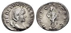Roman Imperial Coins HERENNIA ETRUSCILLA (Augusta, 249-251).Rome.Antoninianus. Obv : HER ETRVSCILLA AVG. Diademed and draped bust right, set on crescent. Rev : PVDICITIA AVG. Pudicitia standing left, 