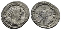 Roman Imperial Coins TREBONIANUS GALLUS (251-253). Antioch.Antoninianus. Obv : IMP C G VIB TREB GALLVS P F AVG. Radiate, draped and cuirassed bust right. Rev : MARTEM PROPVGNATOREM. Mars advancing rig
