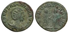 Roman Imperial Coins SALONINA (Augusta, 254-268).Samosata.Antoninianus. Obv : CORN SALONINA AVG. Diademed and draped bust right, set on crescent. Rev : CONCORDIA AVGG. Gallienus and Salonina standing 