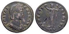 Roman Imperial Coins GALERIA VALERIA (Augusta, 293-311).Cyzicus.Follis. Obv : GAL VALERIA AVG. Draped bust right. Rev : VENERI VICTRICI / * - Δ / MKV. Venus standing left, holding apple and drapery. R