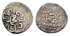 Islamic Coins OTTOMAN EMPIRE.Mehmed III.(1595 - 1603).Qustantiniya Mint.1003 AH.Akce. Obv : Arabic legend. Rev : Arabic legend. Damali 13-K-G2a. Weight : 0.3 gr Diameter : 11 mm