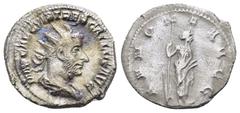 Roman Imperial Coins TREBONIANUS GALLUS (251-253).Rome.Antoninianus. Obv : IMP CAE C VIB TREB GALLVS AVG. Radiate, draped and cuirassed bust right. Rev : ANNONA AVGG. Annona standing right, foot on pr