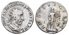 Roman Imperial Coins AEMILIAN (253).Rome.Antoninianus. Obv : IMP AEMILIANVS PIVS FEL AVG. Radiate, draped and cuirassed bust right. Rev : HERCVL VICTORI. Hercules standing right, holding bow, club and