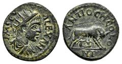 ROMAN PROVINCIALl COINS PISIDIA.Antioch.Severus Alexander.(222-235).Ae. Obv : IM SEV ALEXAN. Radiate, draped and cuirassed bust right. Rev : ANTIOCH COL ONI. She-wolf, right, looking back and feeding 