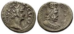 ROMAN PROVINCIALl COINS EGYPT. Alexandria. Nero.(54-68). BI Tetradrachm. Obv : NEPΩ KΛAV KAIΣ ΣEB ΓEP. Radiate head of Nero right. Rev : AVTOKPA. Draped bust of Serapis right, wearing calathus; L I to