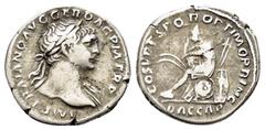 ROMAN IMPERIAL COINS TRAJAN.(98-117). Rome.Denarius. Obv : IMP TRAIANO AVG GER DAC P M TR P. Laureate bust right, with slight drapery. Rev : COS V P P S P Q R OPTIMO PRINC / DAC CAP. Dacian seated lef