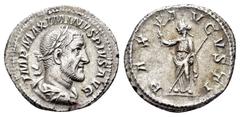 ROMAN IMPERIAL COINS MAXIMINUS THRAX.(235-238).Rome.Denarius. Obv : IMP MAXIMINVS PIVS AVG. Laureate, draped and cuirassed bust right. Rev : PAX AVGVSTI. Pax standing left, holding branch and sceptre.