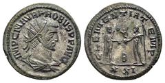 ROMAN IMPERIAL COINS PROBUS.(276-282).Antioch.Antoninianus. Obv : IMP C M AVR PROBVS P F AVG. Radiate, draped and cuirassed bust right. Rev : CLEMENTIA TEMP / B• / XXI. Probus standing right, receivin