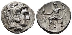 GREEK COINS SELEUKID KINGS of SYRIA.Seleukos I Nikator (312-281 BC).Babylon I. Tetradrachm. Obv : Head of Herakles right, wearing lion skin. Rev : AΛEΞANΔPOY / ΒΑΣΙΛΕΩΣ. Zeus seated left on throne, ho
