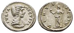 ROMAN IMPERIAL COINS JULIA DOMNA.(Augusta, 193-217).Laodicea ad Mare.Denarius. Obv : IVLIA AVGVSTA. Draped bust right. Rev : VENVS FELIX. Venus standing left, holding apple and sceptre. RIC 646 (Sever