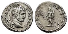 ROMAN IMPERIAL COINS CARACALLA.(198-217).Rome.Denarius. Obv : ANTONINVS PIVS AVG BRIT. Laureate head right. Rev : P M TR P XV COS III P P. Herkules standing left, holding branch, club and lion's skin.