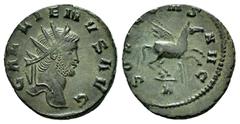 ROMAN IMPERIAL COINS GALLIENUS.(253-268). Rome.Antoninianus. Obv : GALLIENVS AVG. Radiate head right. Rev : SOLI CONS AVG / A. Pegasus flying right. RIC 283. Condition : Good very fine. Material : Ant