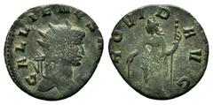ROMAN IMPERIAL COINS GALLIENUS.(253-268).Mediolanum.Antoninianus. Obv : IMP GALLIENVS P AVG. Rev : PROVI AVG. Providentia, draped, standing left, holding baton in right hand and sceptre in left hand; 