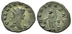 ROMAN IMPERIAL COINS GALLIENUS.(253-268).Siscia.Antoninianus. Obv : GALLIENVS AVG. Radiate head right. Rev : VBERITAS AVG. Uberitas, draped, standing left, holding bunch of grapes in right hand and co