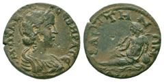 Roman Provincial Coins LYDIA.Saitta.Otacilia Severa.244-249 AD.AE Bronze Obverse : Μ ΩΤΑΚ ϹƐΒΗΡΑ ϹƐ; diademed and draped bust of Otacilia Severa, right Reverse : ϹΑΙΤΤΗΝΩΝ, ΥΛΛΟϹ; river god Hyllos rec