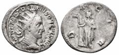 Roman Imperial Coins TRAJAN DECIUS.248-251 AD.Rome Mint.AR Antoninianus Obverse: IMP C M Q TRAIANVS DECIVS AVG; Bust of Trajan Decius, radiate, draped, cuirassed, right | Bust of Trajan Decius, laurea