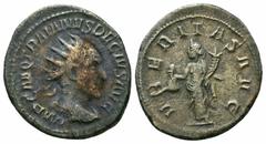 Roman Imperial Coins TRAJAN DECIUS.249-251 AD.Rome Mint.AR Antoninianus Obverse : IMP C M Q TRAIANVS DECIVS AVG; radiate, draped and cuirassed bust of Trajan Decius right Reverse : VBERITAS AVG; Uberi