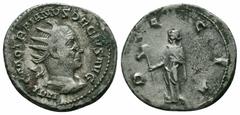 Roman Imperial Coins TRAJAN DECIUS.249-251 AD.Rome Mint.AR Antoninianus Obverse : IMP C M Q TRAIANVS DECIVS AVG; radiate, draped and cuirassed bust of Trajan Decius right Reverse : D ACIA; Dacia stand