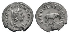 Roman Imperial Coins OTACILIA SEVERA.244-249 AD.Rome mint.AR Antoninianus. OTACIL SEVERA AVG, Bust of Otacilia Severa, diademed, draped, on crescent, right | Bust of Otacilia Severa, diademed, draped,