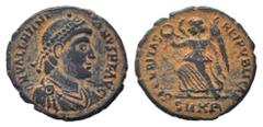 Roman Imperial Coins VALENTINIAN I.364-375 AD.Cyzicus mint.AE Bronze. D N VALENTINI-ANVS P F AVG, diademed, draped and cuirassed bust of Valentinian I right / SECVRITAS REIPVBLICAE, Victory advancing 