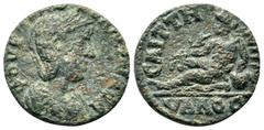 Roman Provincial Coins LYDIA, Saitta. Tranquillina (Augusta, 241-244). Obv: ΦΟΥΡ ΤΡΑΝΚΥΛΛƐΙΝΑ ϹΑ. Diademed and draped bust of Tranquillina right. Rev: ϹΑΙΤΤΗΝΩΝ ΥΛΛΟϹ. River god Hyllos reclining left,