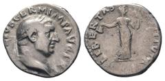 Roman Coins VITELLIUS. 69 AD.Rome mint. AR Denarius.A VITELLIVS GERM IMP AVG TR P: Head of Vitellius, laureate, right / LIBERTAS RESTITVTA: Libertas, draped, standing front, head right, holding pileus