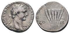 Roman Coins TRAJAN (98-117). AR Cistophorus. Rome.IMP CAES NERVA TRAIAN AVG GERM P M: Head of Trajan, laureate, right / TR POT COS II: Bundle of corn-ears tied together.RIC II 717. Condition: Very fin