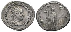 Roman Coins TRAJANUS DECIUS (249-251). Antoninianus. Rome.IMP C M Q TRAIANVS DECIVS AVG, Bust of Trajan Decius, radiate, draped, cuirassed, right / DACIA: Dacia, draped in long robe reaching feet, sta