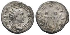 Roman Coins TRAJANUS DECIUS (249-251). Antoninianus. Rome.IMP C M Q TRAIANVS DECIVS AVG, Bust of Trajan Decius, laureate, draped, cuirassed, right / PANNONIAE: The two Pannoniae, both veiled, draped, 