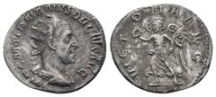 Roman Coins TRAJANUS DECIUS (249-251). Antoninianus. Rome.IMP C M Q TRAIANVS DECIVS AVG, Bust of Trajan Decius, radiate, draped, cuirassed, right / VICTORIA AVG: Victory, winged, draped, running left,