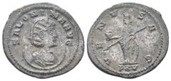 Roman Coins SALONINA (254-268). Antoninianus.Antioch. Obv : SALONINA AVG. Diademed and draped bust right, on crescent. Rev : VENVS AVG. Venus standing left, holding helmet and spear; shield at her sid