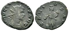 Roman Coins CLAUDIUS II GOTHICUS (268-270). Antoninianus. Rome. IMP C CLAVDIVS AVG. Radiate head right / GENIVS AVG. Genius standing left, holding cornucopia, sacrificing from patera over altar. RIC 4