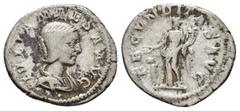 Roman Coins JULIA MAESA.(218-222).Rome.Denarius. Obv : IVLIA MAESA AVG. Bust of Julia Maesa, hair waved and turned up low at the back, draped, right. Rev : FECVNDITAS AVG. Fecunditas, draped, standing