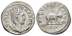 Roman Coins OTACILIA SEVERA.(244-249).Rome.Antoninianus. Obv : OTACIL SEVERA AVG. Bust of Otacilia Severa, diademed, draped, right. Rev : SAECVLARES AVGG IIII . Hippopotamus, standing right. RIC IV 11