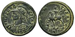 Roman Coins PROBUS.(276-282).Rome. Antoninianus. Obv : IMP PROBVS AVG. Bust of Probus, radiate, cuirassed to left. Rev : ADVENTVS AVG R*S. Probus, riding left, raising right hand and holding sceptre i