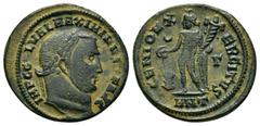 Roman Coins MAXIMINUS DAIA.(310-313).Antioch.Follis. Obv : IMP C GAL VAL MAXIMIANVS P F AVG. Laureate head right. Rev : GENIO EXERCITVS / E / ANT. Genius standing facing, head left, holding patera and