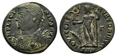 Roman Coins LICINIUS I.( 308-324). Nicomedia.Follis. Obv : IMP LICI-NIVS AVG. Bust of Licinius, laureate, draped, left, holding sceptre in right hand and mappa in left hand. Rev : IOVI CONS-ERVATORI A