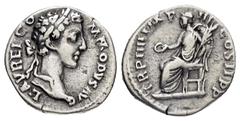 Roman Imperial Coins COMMODUS.(177-192).Rome.Denarius. Obv : L AVREL COMMODVS AVG. Laureate head right. Rev : TR P IIII IMP III COS II P P. Victory seated left, holding patera and palm. RIC 666. RARE.
