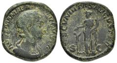Roman Imperial Coins JULIA MAMAEA.(222-235).Rome.Sestertius. Obv : IVLIA MAMAEA - AVGVSTA. Diademed and draped bust right. Rev : FECVNDITAS - AVGVSTAE. Fecunditas standing left, holding cornucopiae an